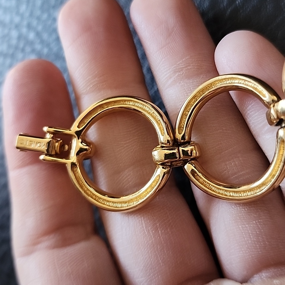 VTG Monet Gold and Black Women's Bracelet - Picture 7 of 8